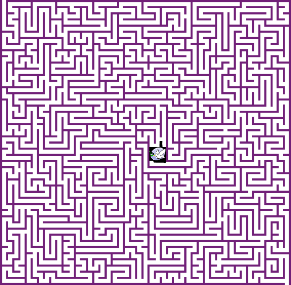 maze with peace dove